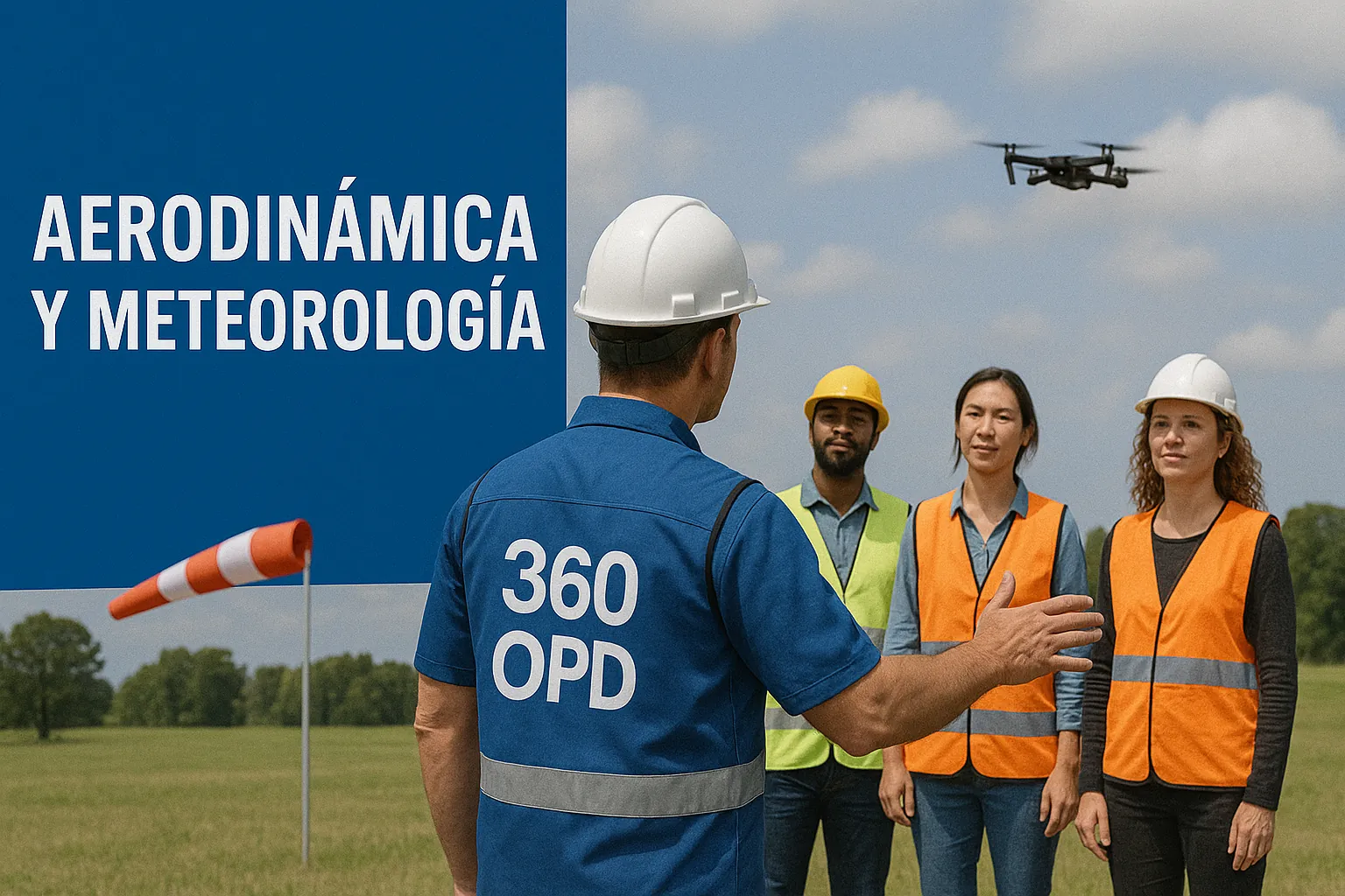Instructor de 360 OPD enseñando aerodinámica y meteorología a futuros operadores de dron en Chile