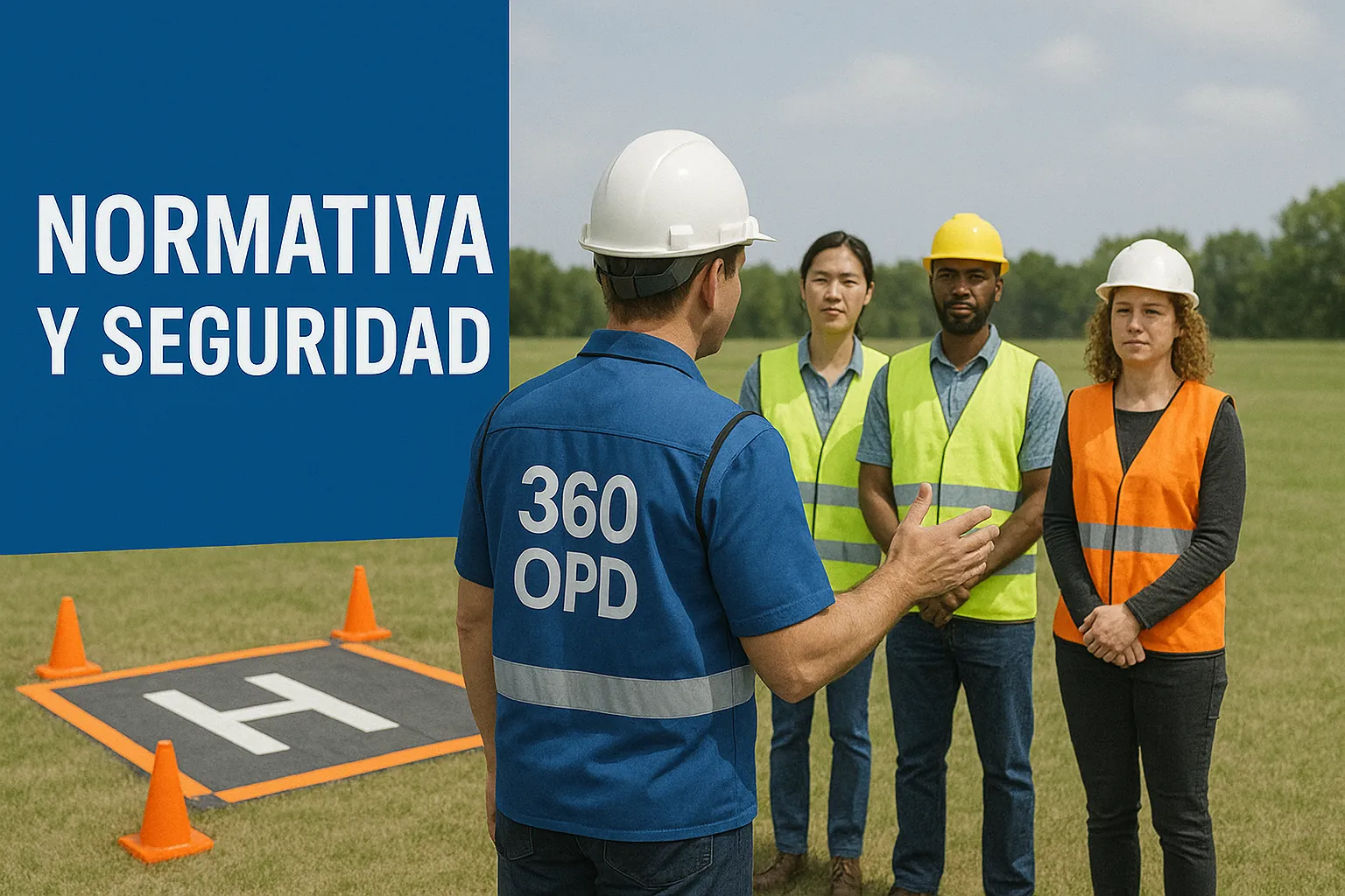 Instructor de 360 OPD enseñando normativa y seguridad a futuros operadores de dron en Chile.
